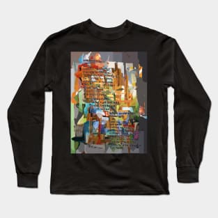 Collage Construct No. 2 with Poem Long Sleeve T-Shirt